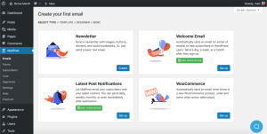 MailPoet email marketing dashboard inside WordPress